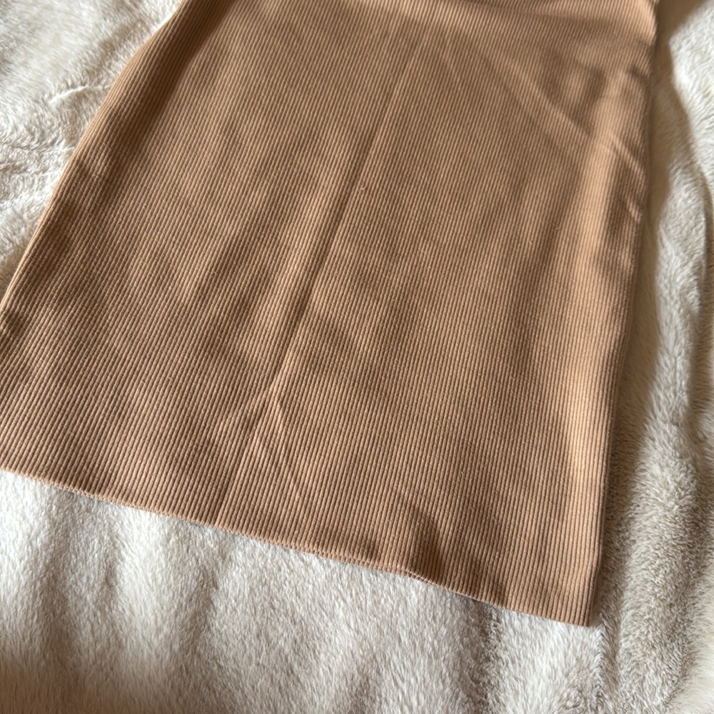Tan Ribbed Tank Dress Size - Picture 3 of 3